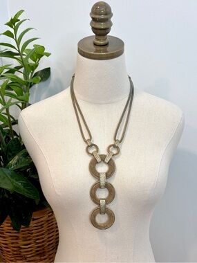 Amazing Gold Toned Chunky Chico’s Statement Necklace